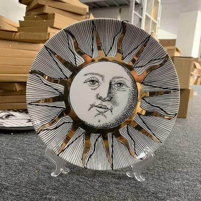 摆件盘挂盘大利人墙复古餐厅艺术陶瓷装饰盘子装饰坐盘