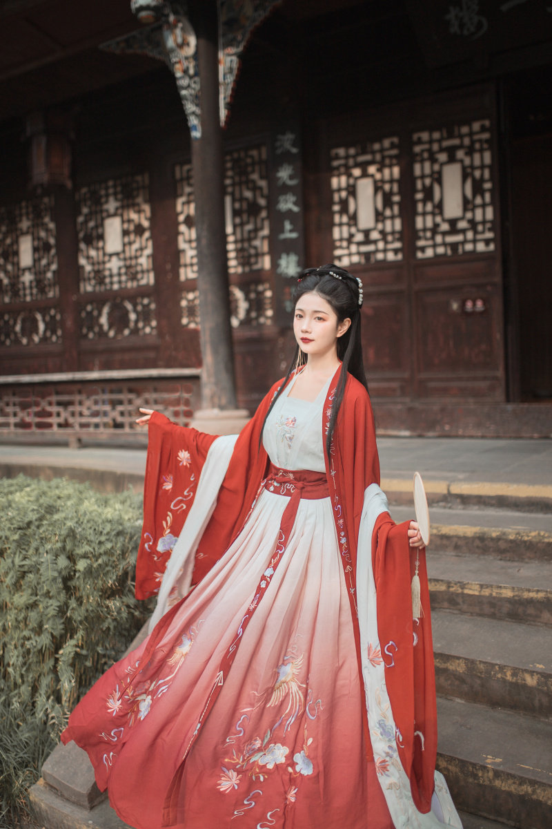 观沭原创片式一片学生国风中国束腰大袖全套汉服