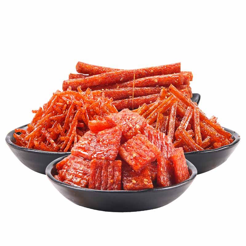 网红辣条125g*4袋多种类混合大礼包儿时怀旧香辣麻辣休闲零食小吃