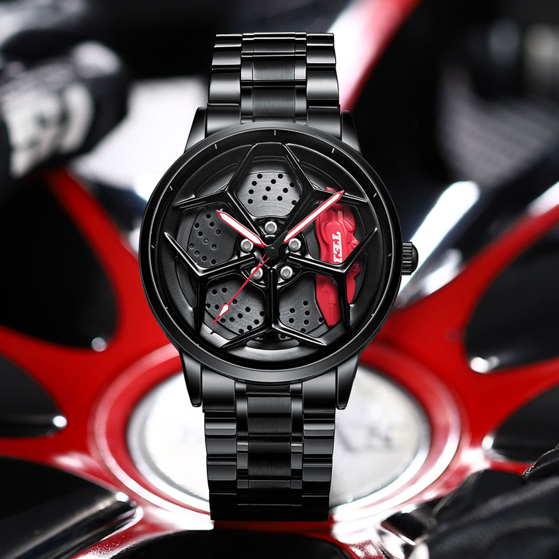 svj正品轮毂手表立体镂空设计tc5汽车锻造卡钳改装防水手表男士