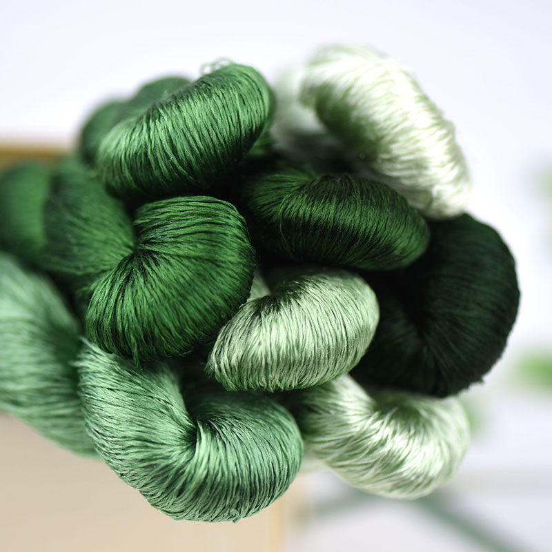 厂家直销98号6a真丝手工绣线缠花diy苏绣线