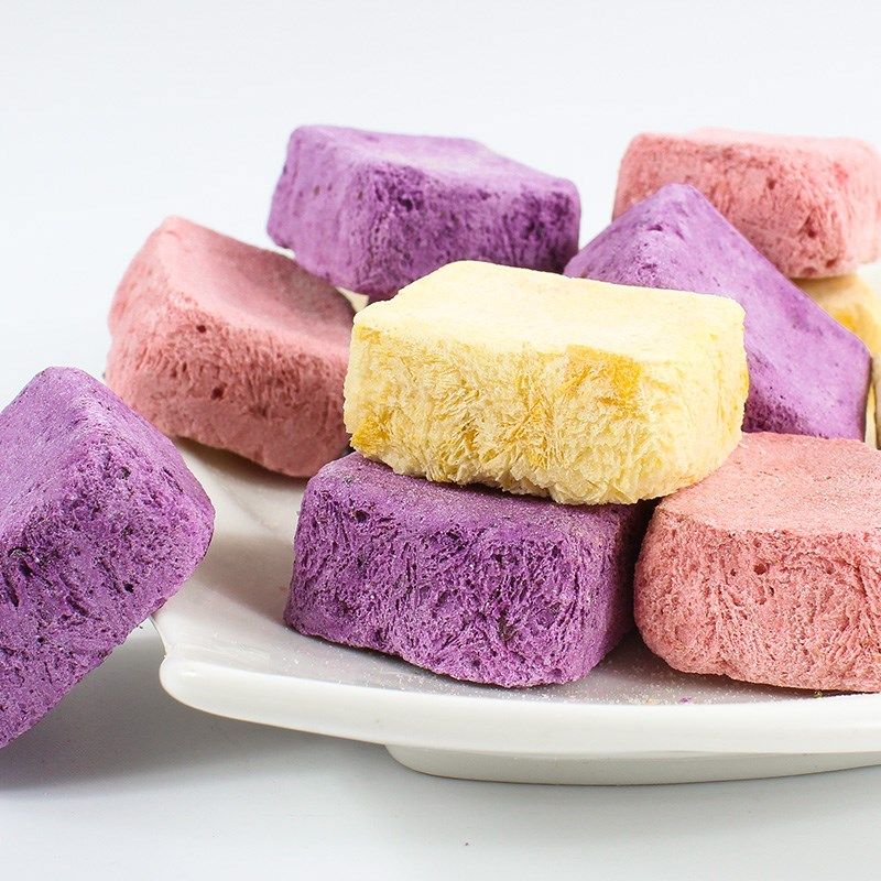 冻干酸奶果粒块即食酸奶块蓝莓脆固体冰淇淋水果干网红休闲小零食