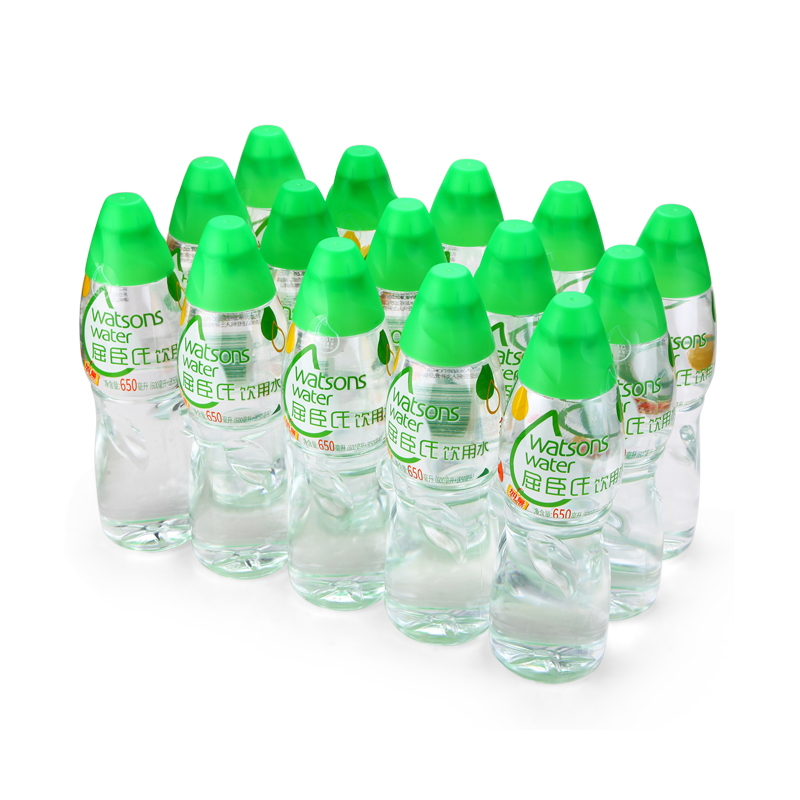 屈臣氏蒸馏制法饮用水650ml小瓶瓶装整箱电瓶可蒸饮用水