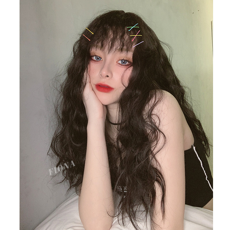 假发羊毛长发港风复古玉米烫蛋卷头整顶假发