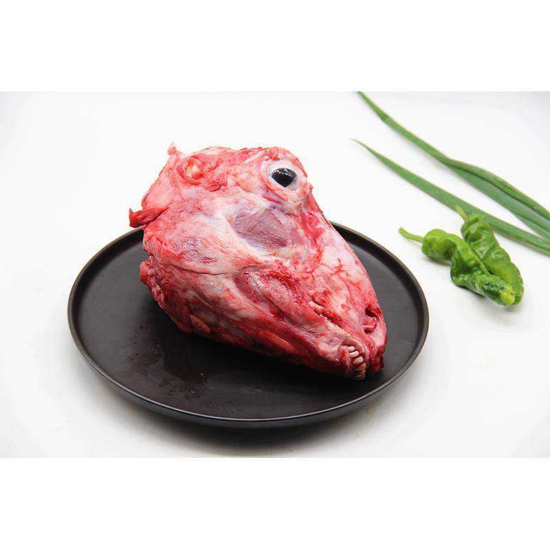 羊头新鲜去皮冷冻整个生鲜肉带羊脑舌头其它