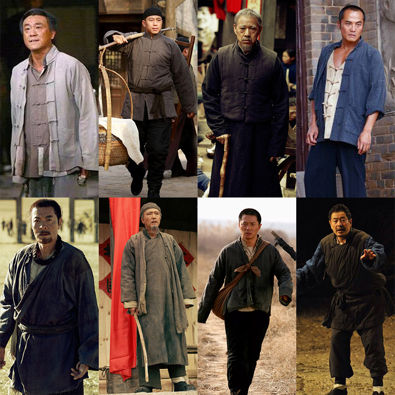 影视白鹿原同款古装民国棉麻长衫长袍剧组群演民族服装