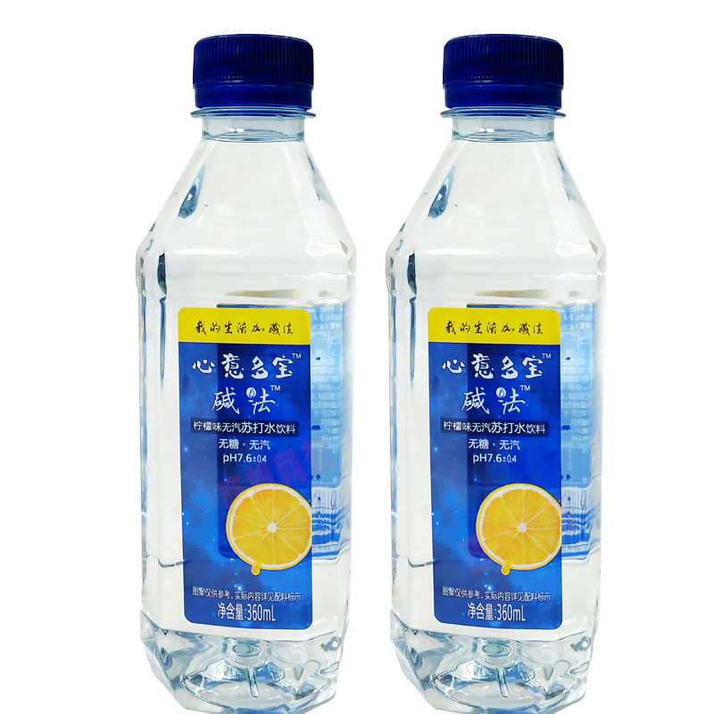 碱法原味柠檬味苏打水 无汽矿泉水饮用水360ml*24瓶