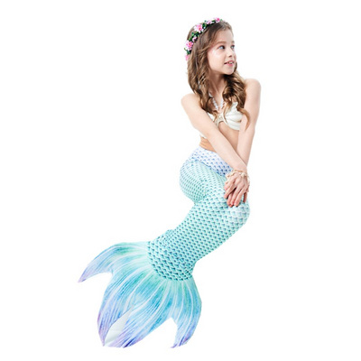网红成人儿童女孩美人鱼尾巴人鱼套装服装公主泳衣裤