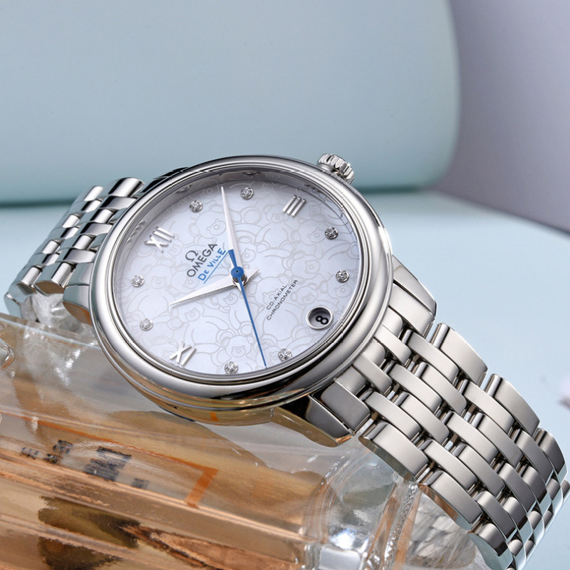 欧米茄omega蝶飞手表碟飞天文台机械女表42410332055004瑞士腕表