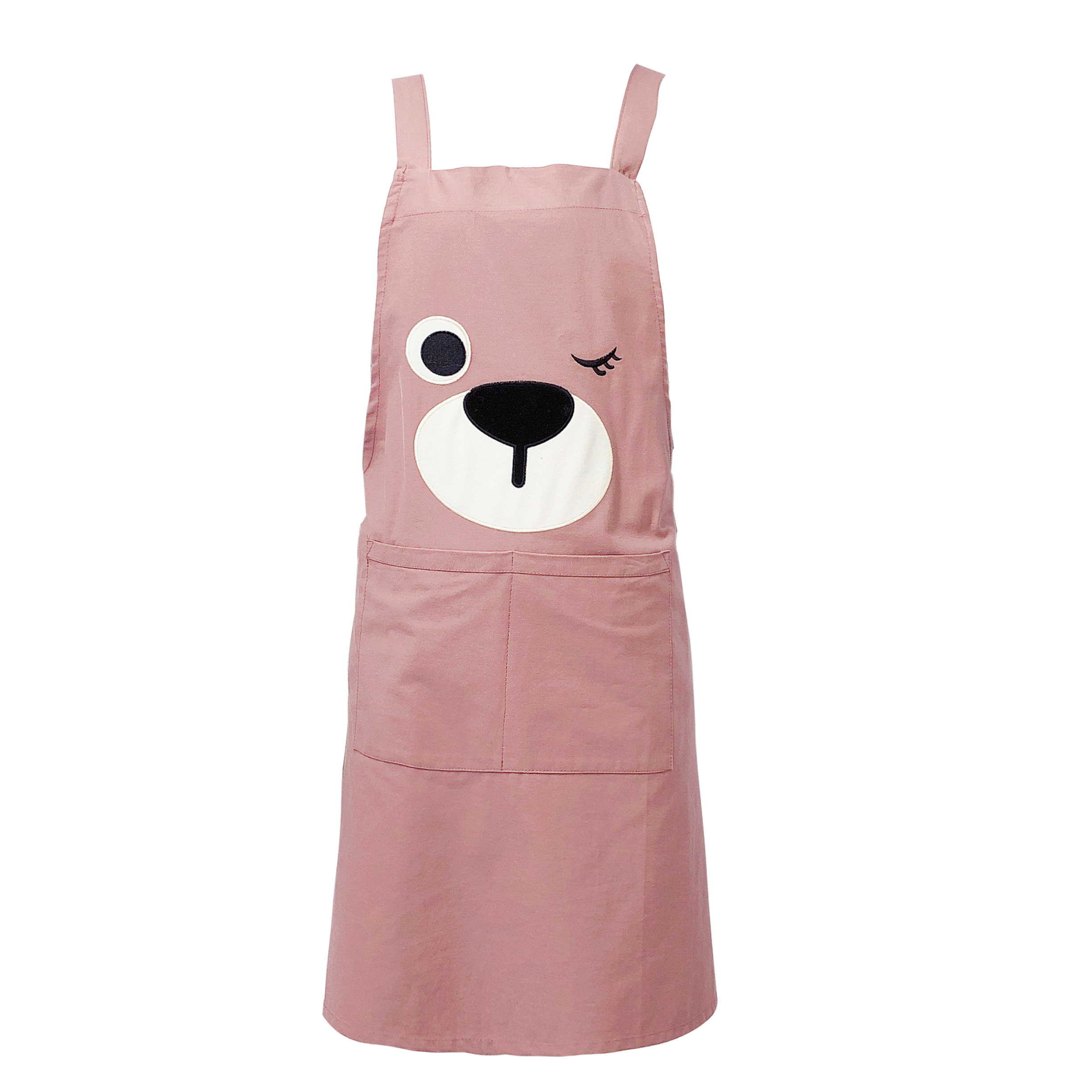 围裙纯棉棉布家用简约韩版可爱厨房防油防污围裙