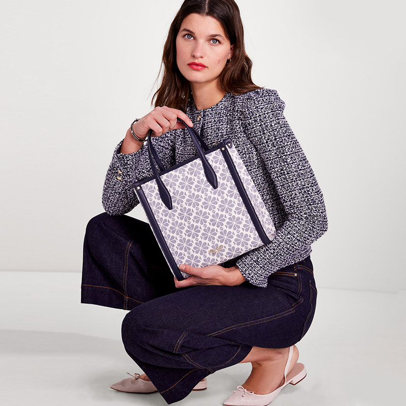 kate spade ks spade flower 中号老花斜挎手提托特包通勤包包女