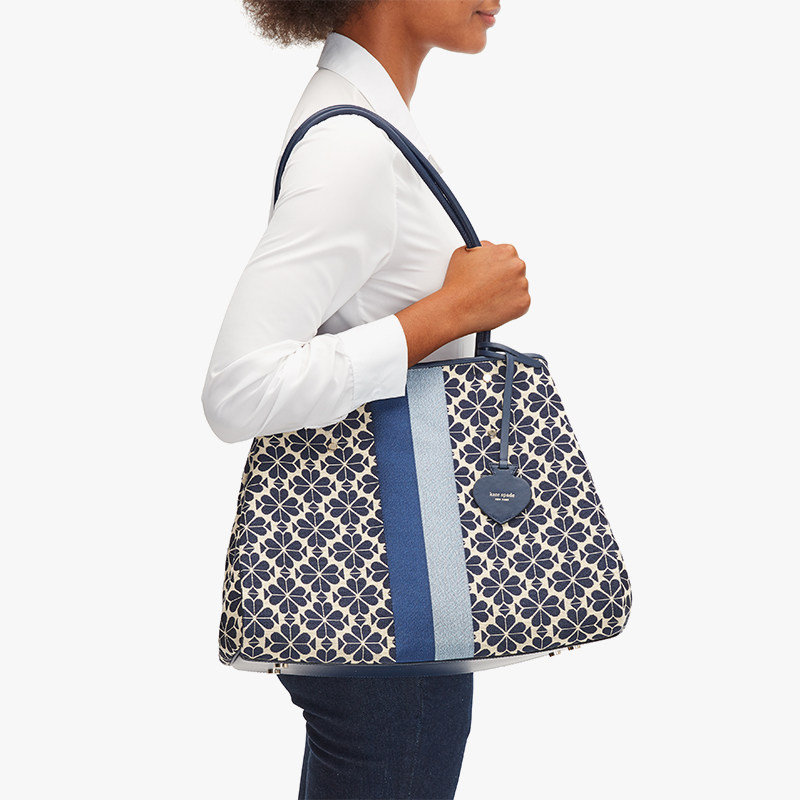 katespade老花女大号手提托特包