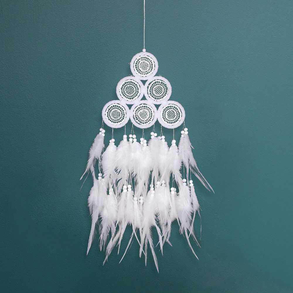 挂件工艺饰品装饰洁白羽毛家居壁饰空中吊饰婚礼风铃及配件