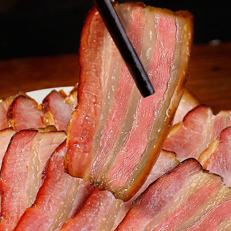 腊肉湖北竹山特产五花农家自制烟熏猪肉风干腌肉