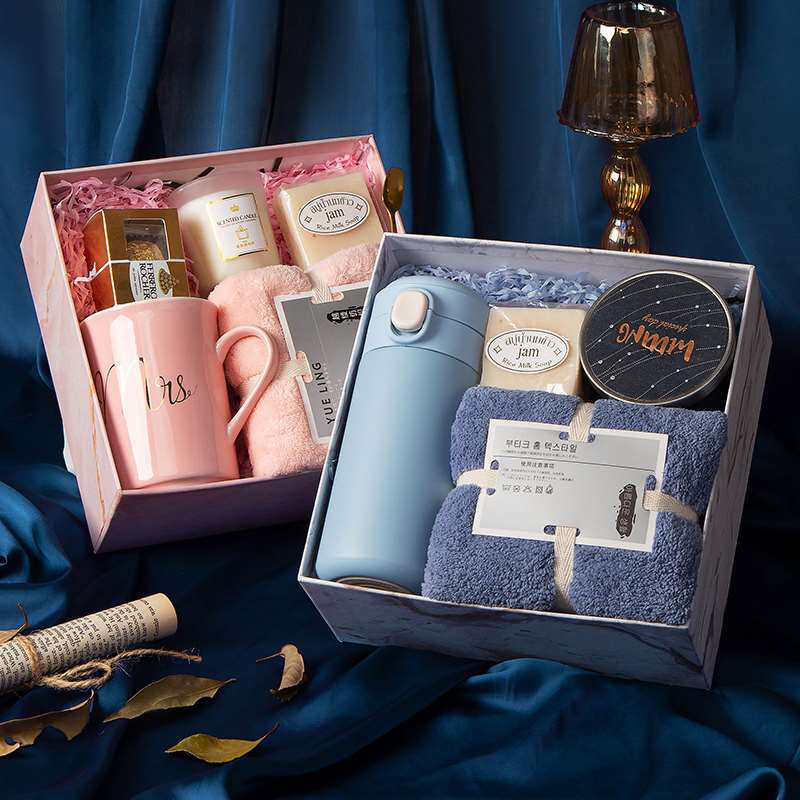 伴手礼女伴娘杯子礼盒高端毛巾结婚随手礼小伴手礼