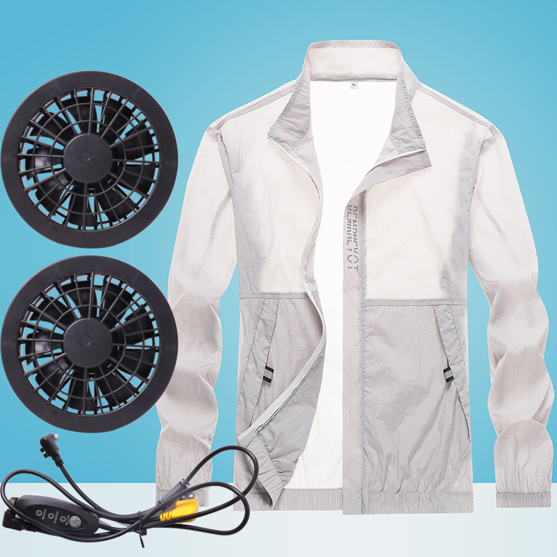 防晒衣降温服工地风扇服降温制冷劳保男衣服智能女车间2021夏季