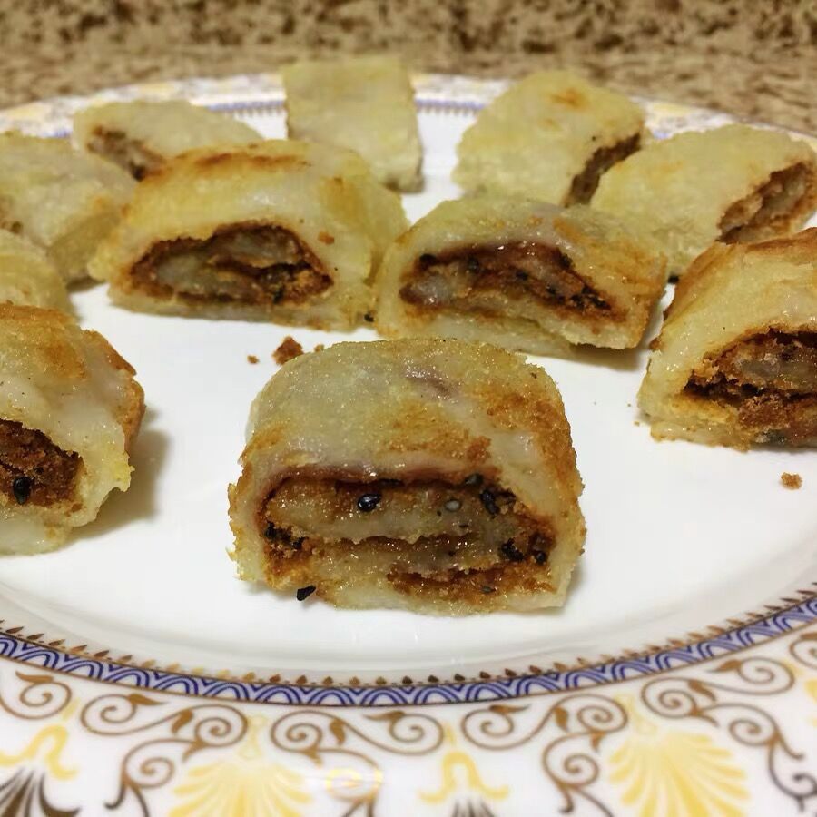 红糖麻糍浙江台州特产糯米糍粑酒店传统糕点年糕