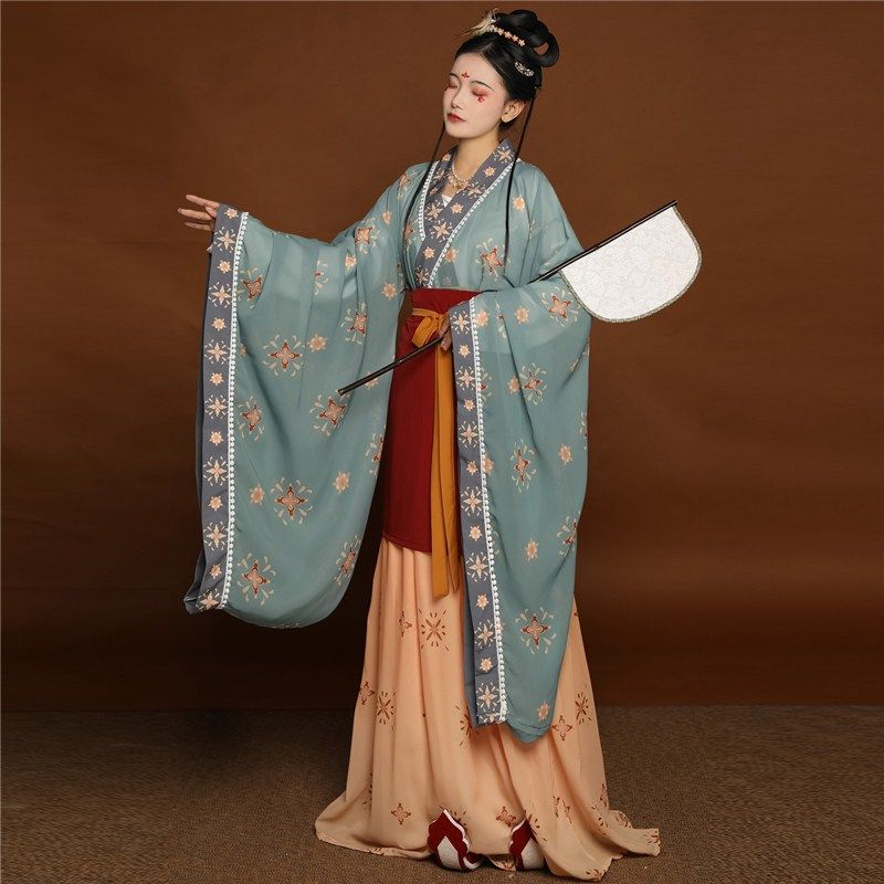 昔年原创汉服女南宫南北朝大袖襦交领中国风魏晋汉服