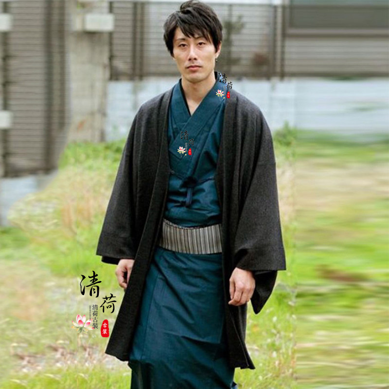 影视古装日本武士棉麻经典和服浪者忍者男士民族服装