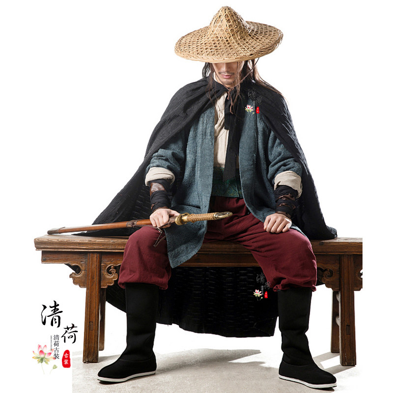 影视古装门派棉麻侠客客服剑客破旧浪子游侠民族服装