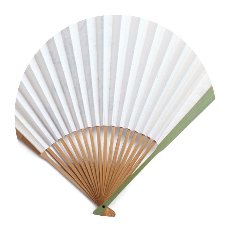 保青苏工扇子青竹空白折扇文玩收藏书法宣纸扇子