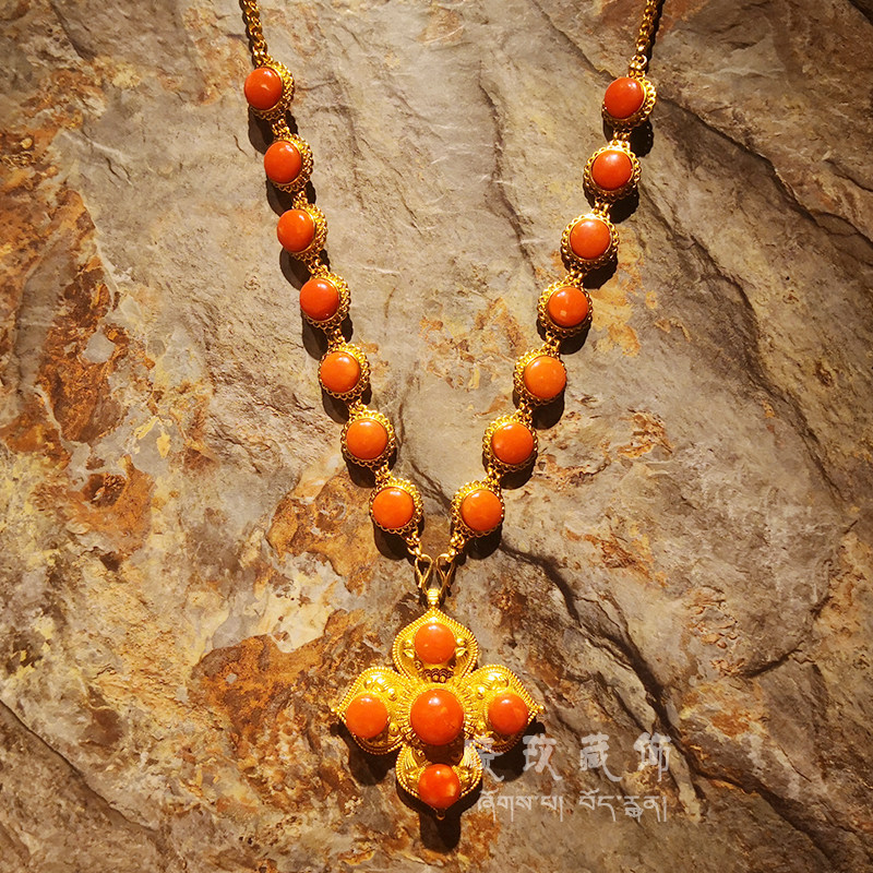 2021年新款西藏藏族藏式手工尼泊尔合金项链康巴项链