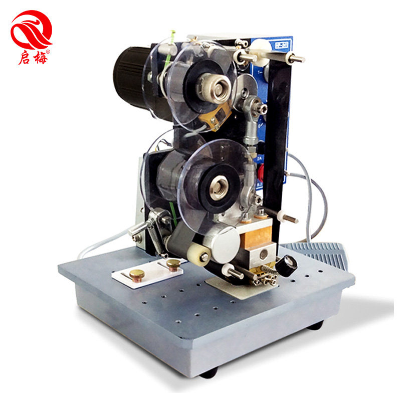 启梅食品激光印码机钢印日期生产标签塑料袋hp241b打码机