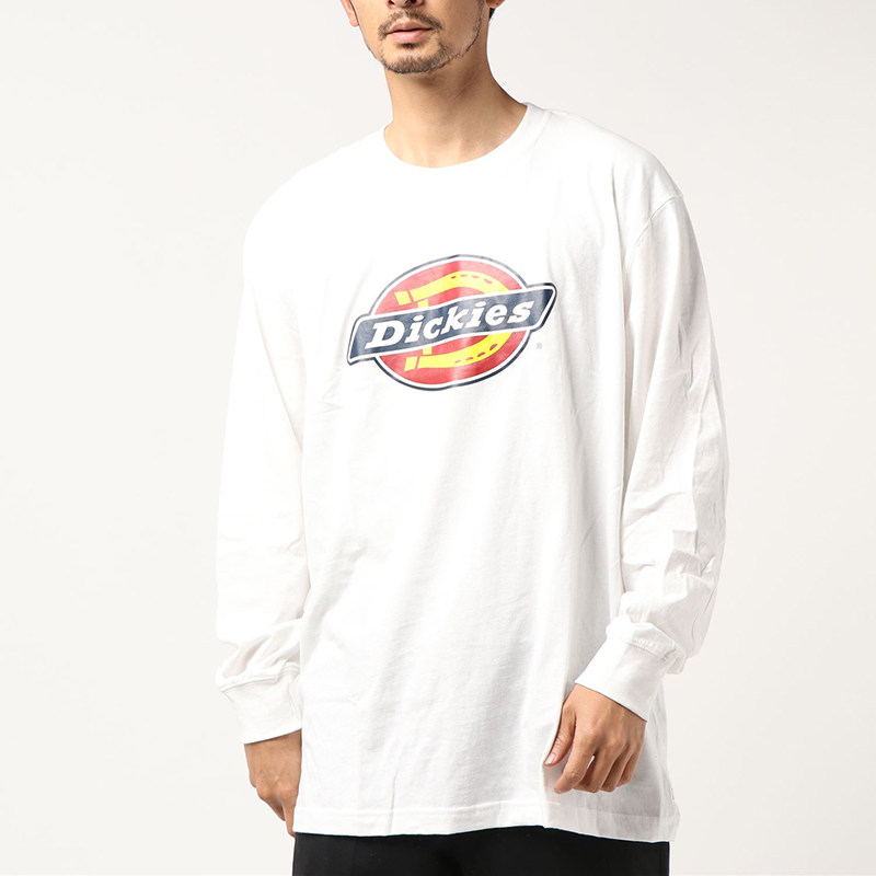 dickies迪克斯男装印花打底衫蒂克纯棉休闲男士圆领长袖t恤集c