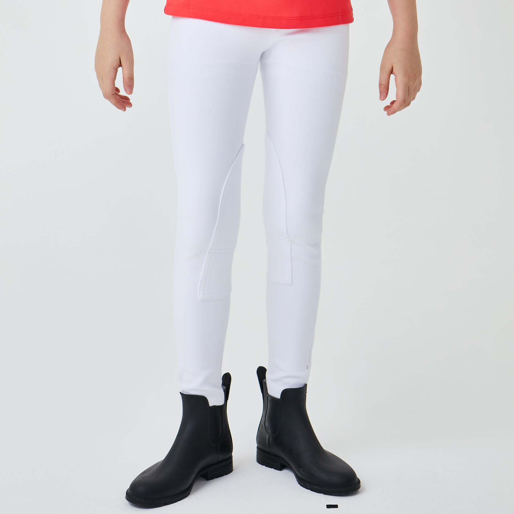 迪卡侬儿童马术裤白色表演竞赛春秋骑马马裤马术服装kidx正装