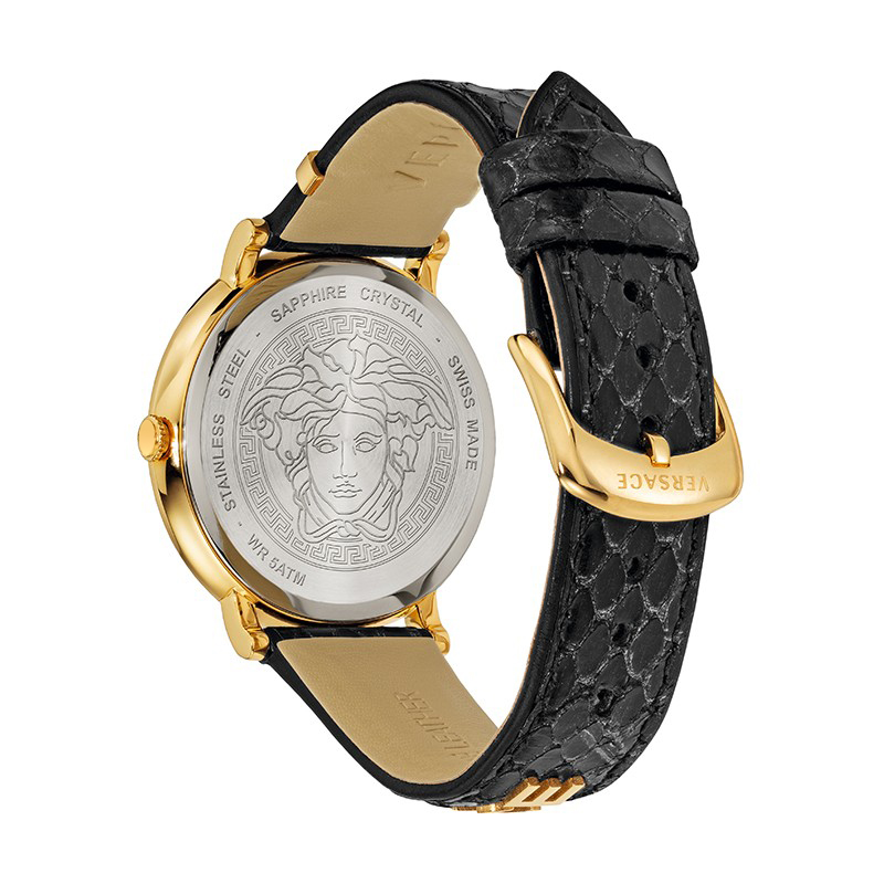 versace范思哲女表黑金金色个性气质简约防水石英腕表欧美腕表