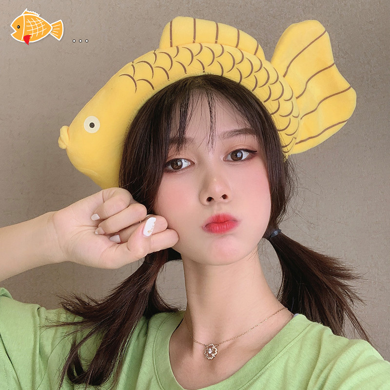 小众可爱发箍搞怪鲨鱼超大头箍女卡通发发卡发饰