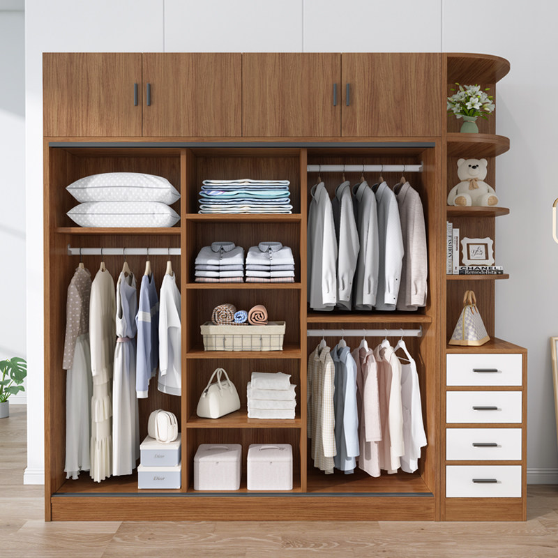 衣柜家用卧室现代简约经济型推拉门包安装安装大衣柜子衣柜