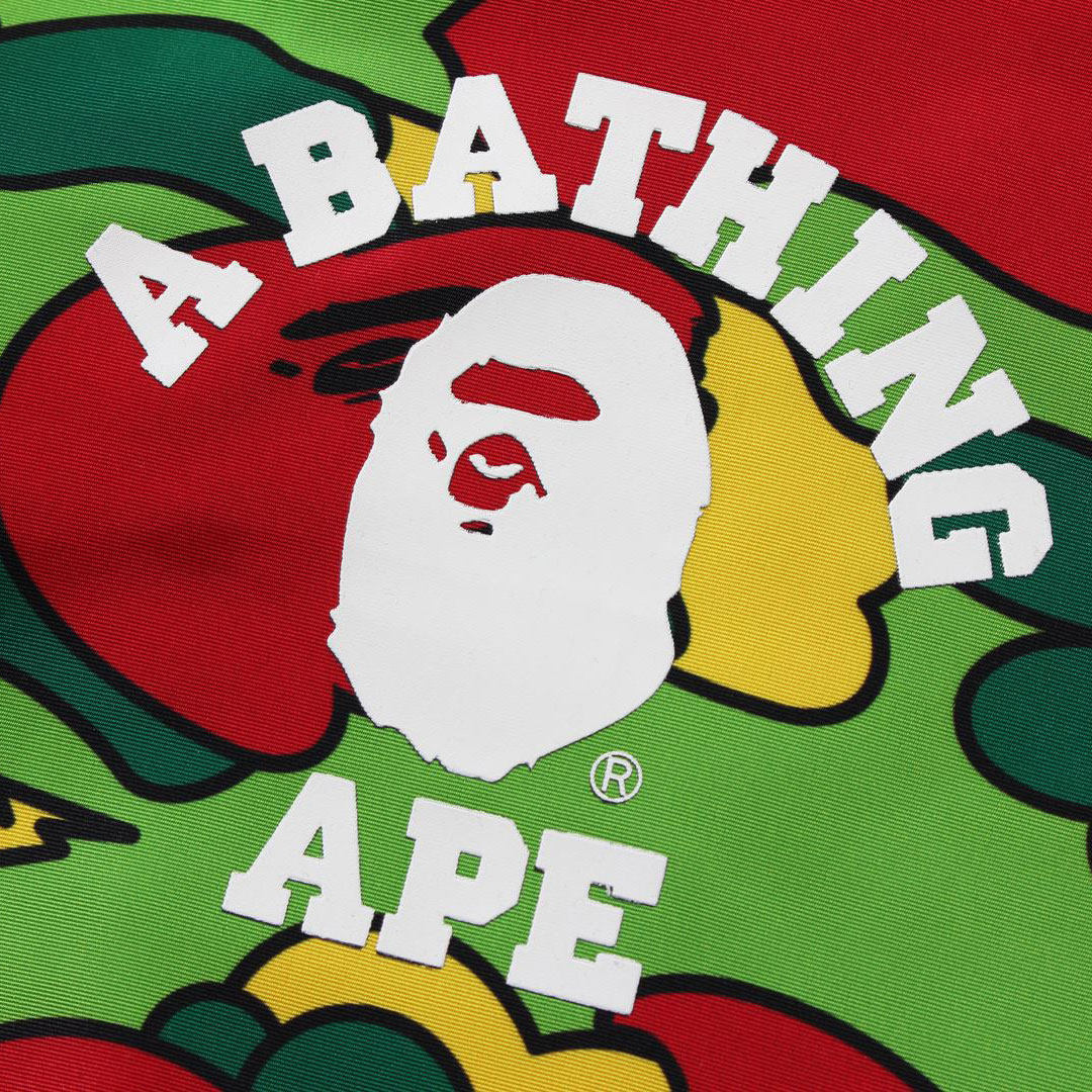 bape旗舰店男装秋冬猿人头字母印花sta迷彩教练夹克