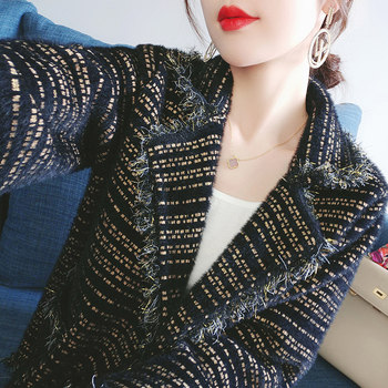 Xiaoxiangfeng jacket tassel imitation mink suit fur 2024 ພາກຮຽນ spring ການອອກແບບໃຫມ່ niche fur ທັງຫມົດໃນຫນຶ່ງ