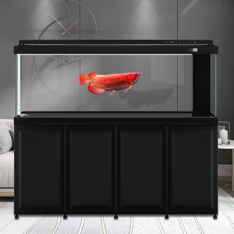 彩鲽彩蝶2021新款鱼缸客厅风水水底过滤四面桌面缸