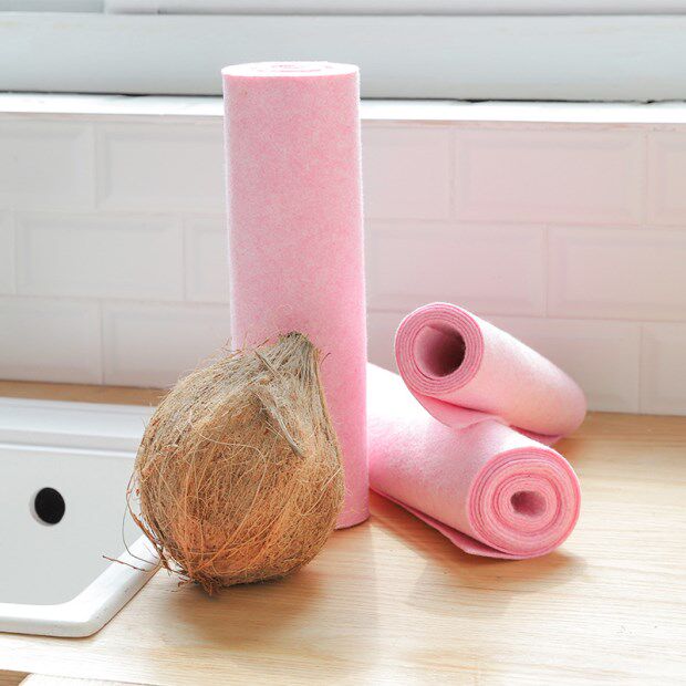 椰壳抹布厨房用品吸水不沾油擦洗碗布家务清洁布椰子壳家用刷碗巾