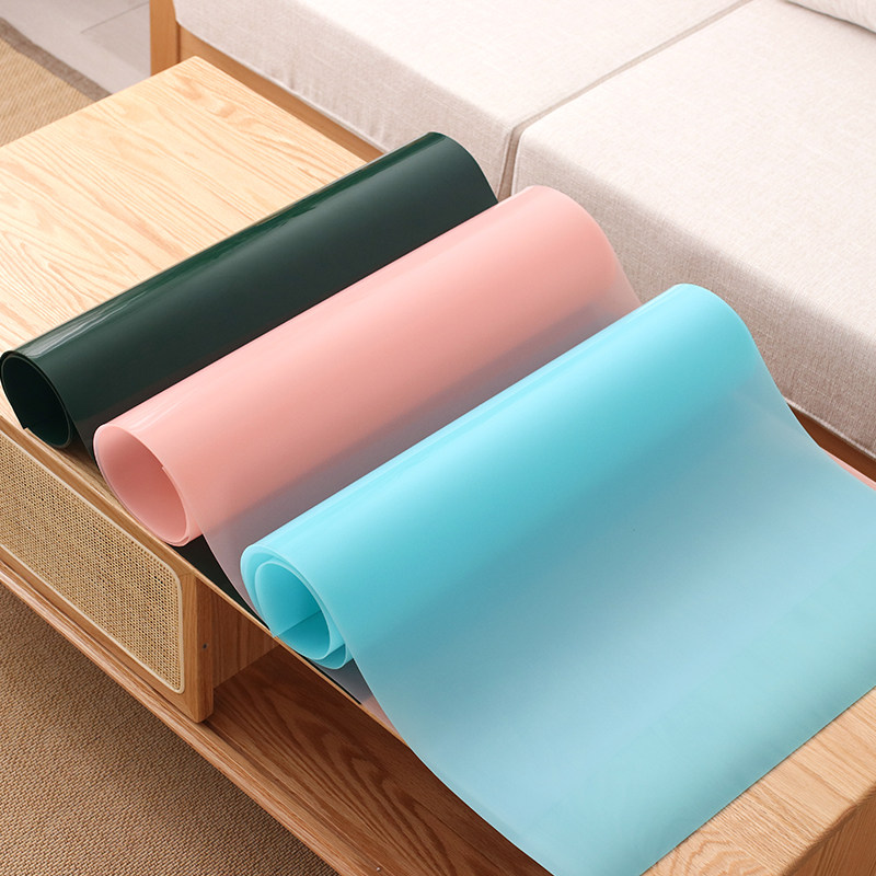 桌布少女日式餐桌tpu桌垫墨绿色深蓝色粉色茶几桌布