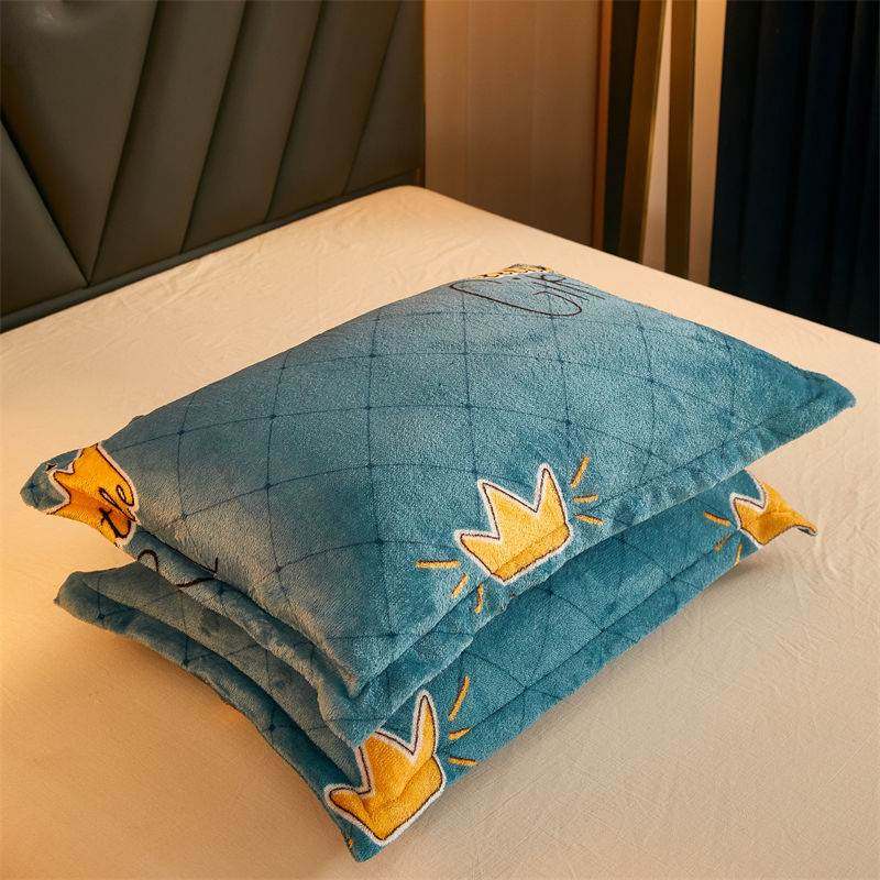 珊瑚瑚绒枕套一对单人双人法兰绒枕头套成人法莱绒枕套