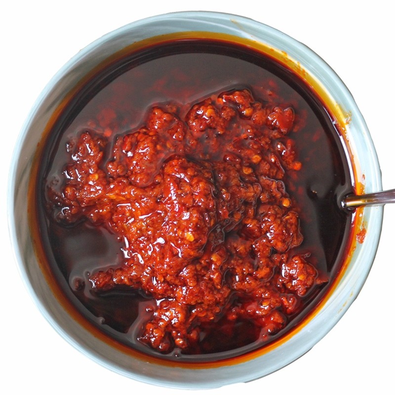 红酱 三台县刘营镇红辣酱红油熟制炒料专用辣椒酱无豆瓣袋装 - 爱恋依