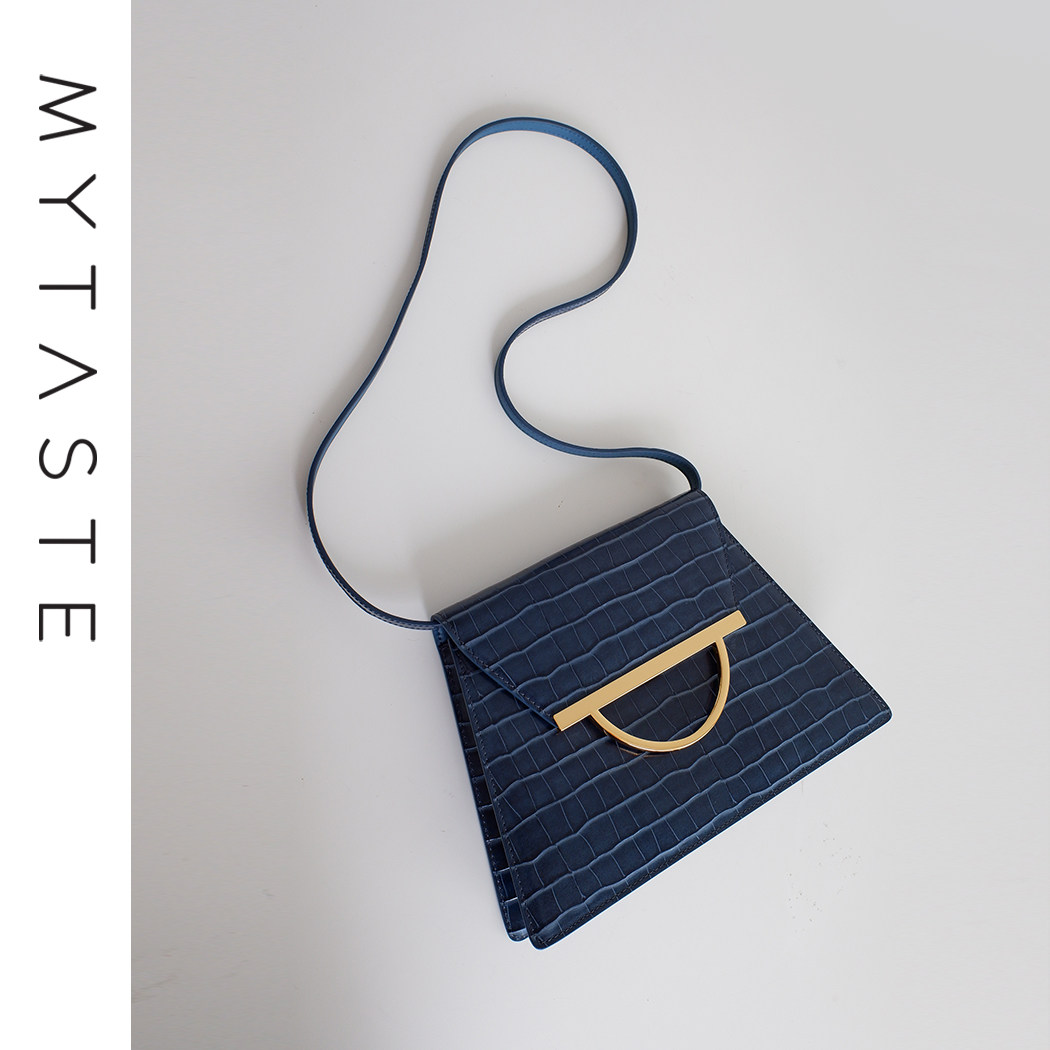 mytastereset梯形包时尚女包小众设计简约百搭牛皮单肩斜挎包包