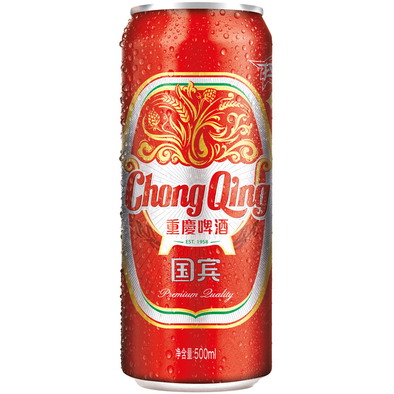 重庆啤酒国宾500ml12罐