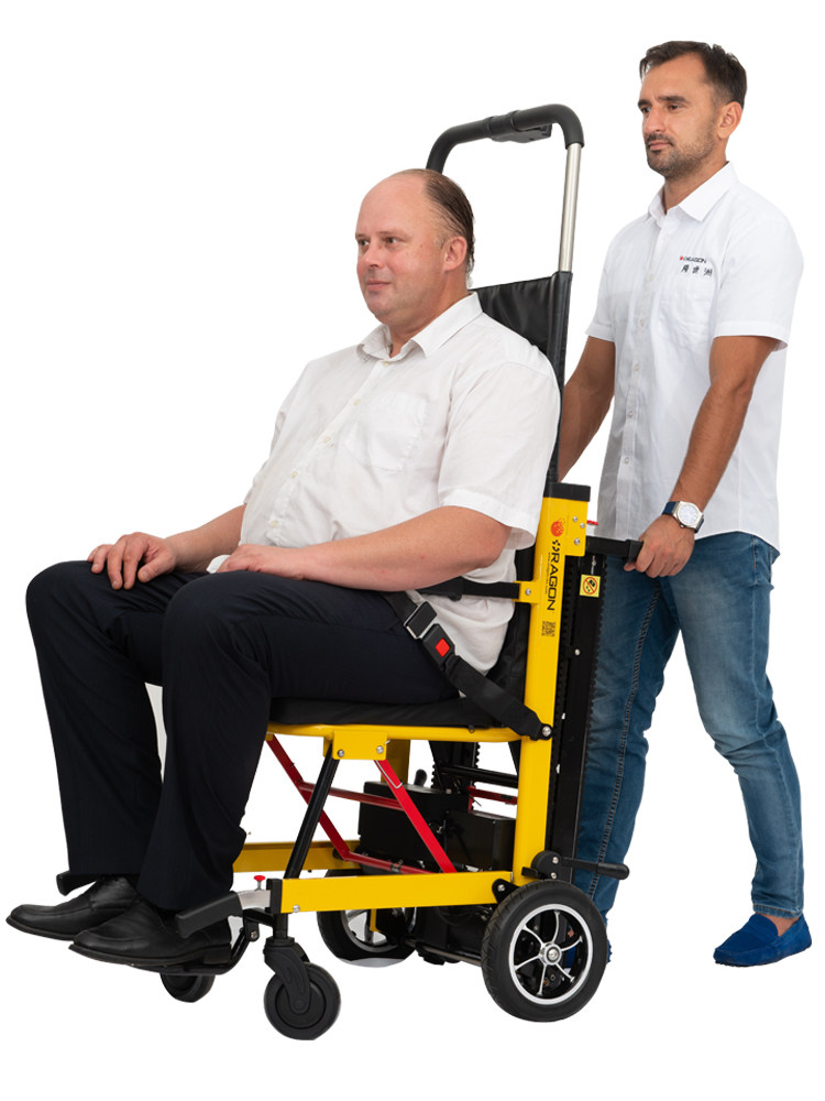 美国隆世洲电动爬楼梯轮椅智能上下楼梯老人爬楼机全自动履带式