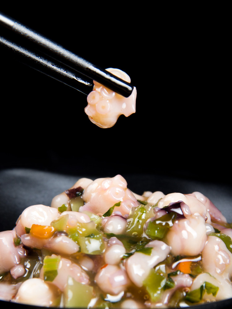 加热芥末章鱼500克刺身寿司料理解冻即食调味冷冻章鱼