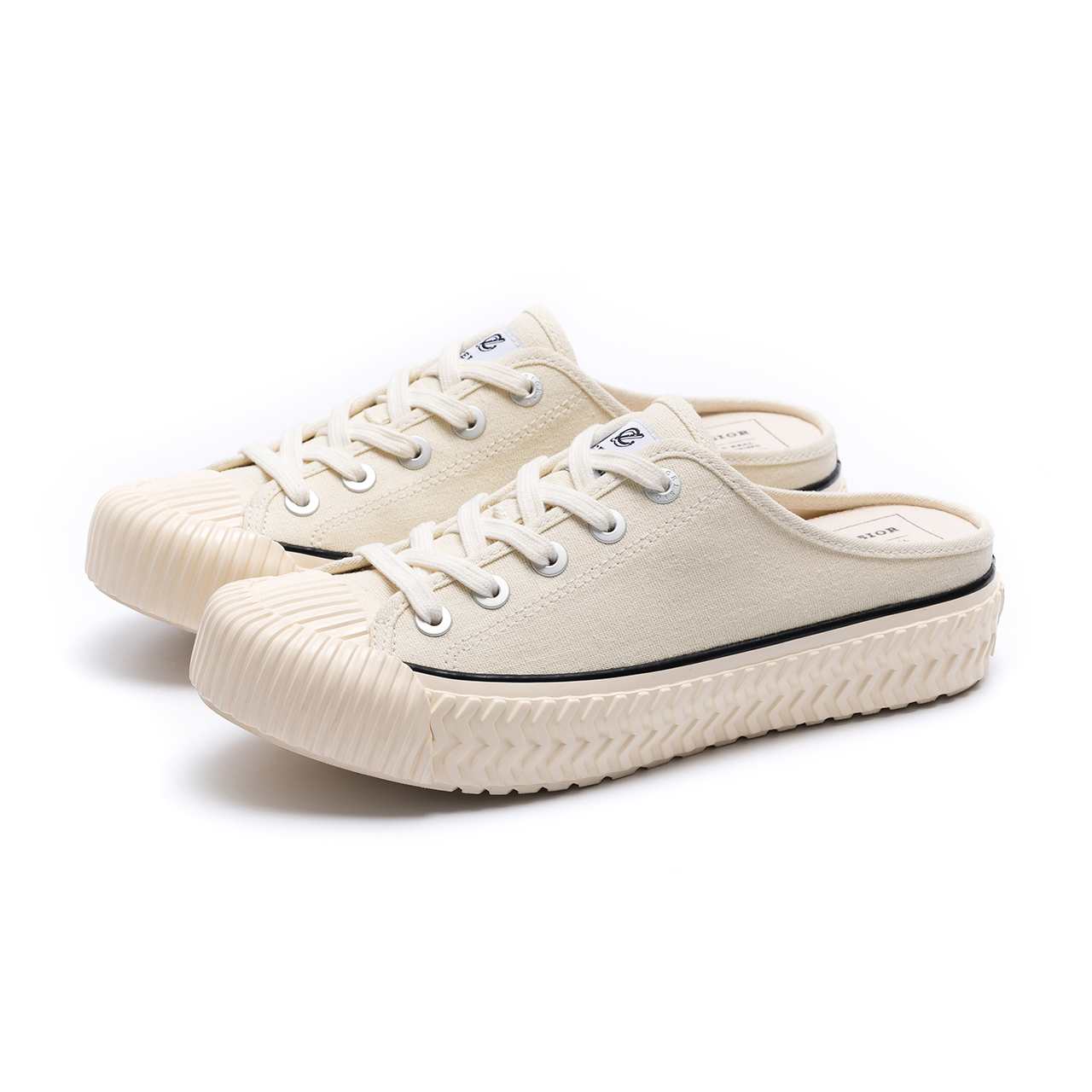 excelsior韩国饼干鞋女新款厚底休闲鞋半拖帆布布鞋帆布鞋