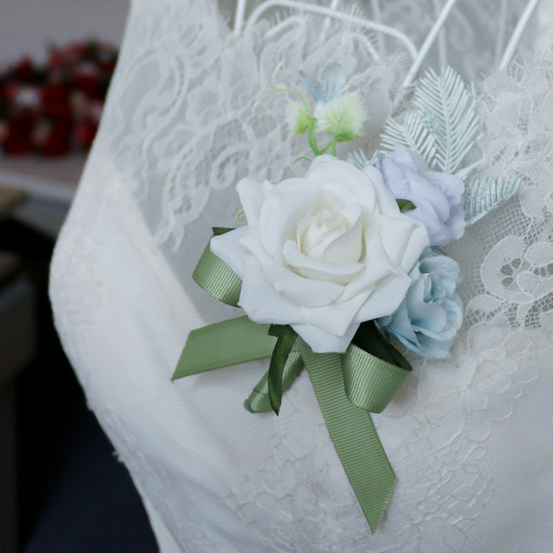 莫兰兰迪色系结婚胸花新郎新娘襟花韩式婚礼胸花