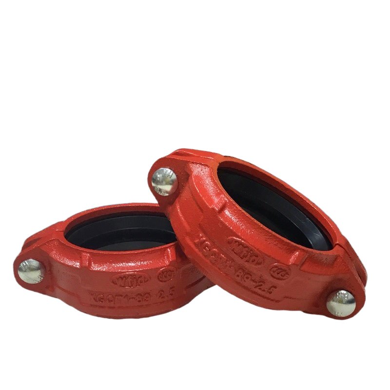 沟槽消防管件抱箍刚性连接配件槽钢球墨铸铁水管接头