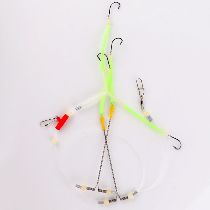 海钓串钩钓组套装丸世鱼钩抛竿海杆黄姑鱼钢丝鱼钩