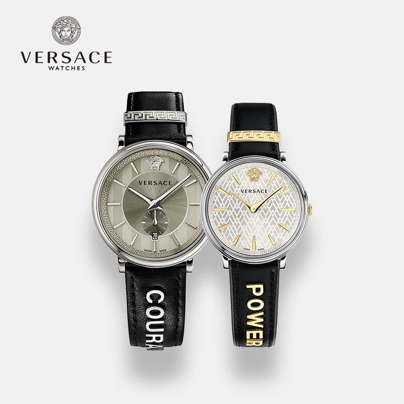 Versace 范思哲情侣手表女男士十大品牌正品时尚石英
