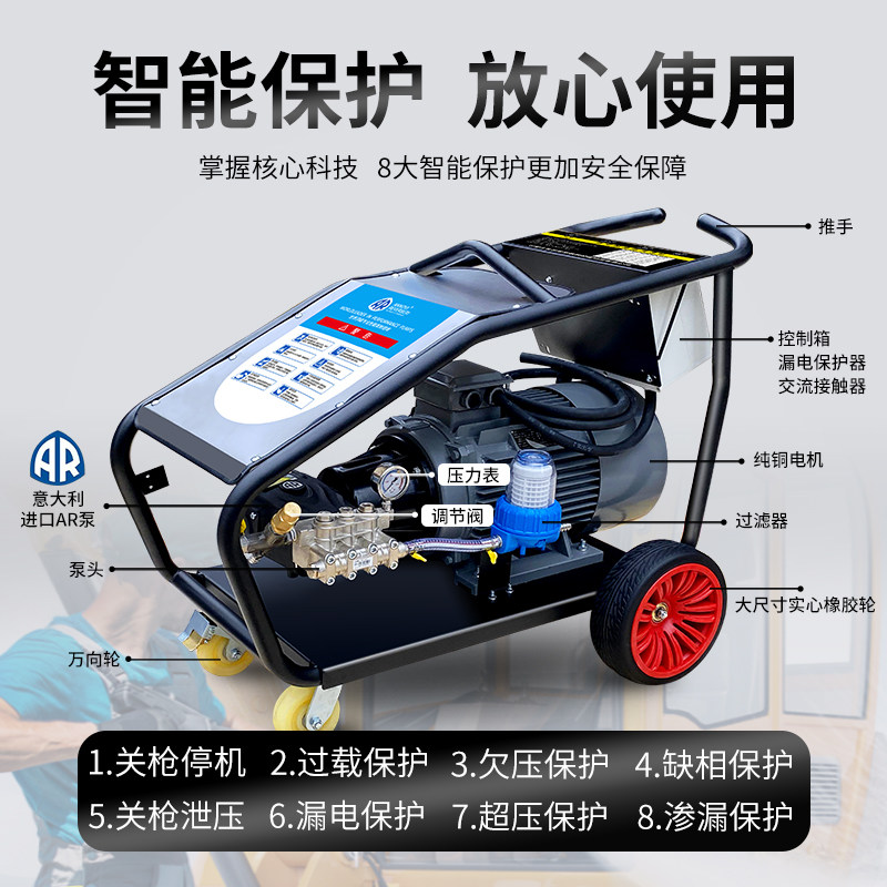 洗车工业高压商用500公斤清洗机店用洗车机进口ar洗车机