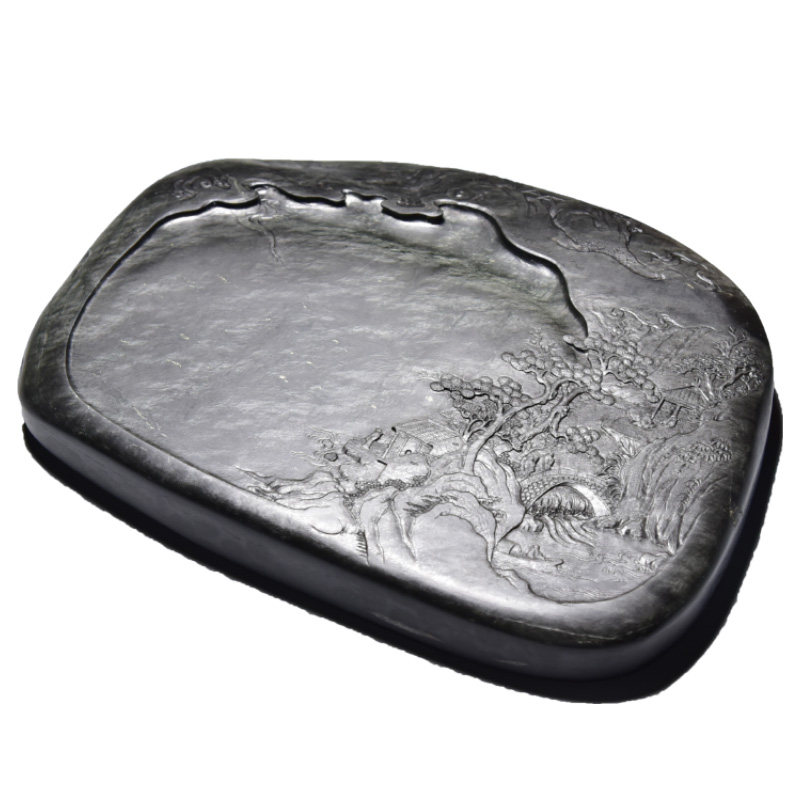 忆江南歙砚非遗手工送礼收藏练习国画书法小楷砚台